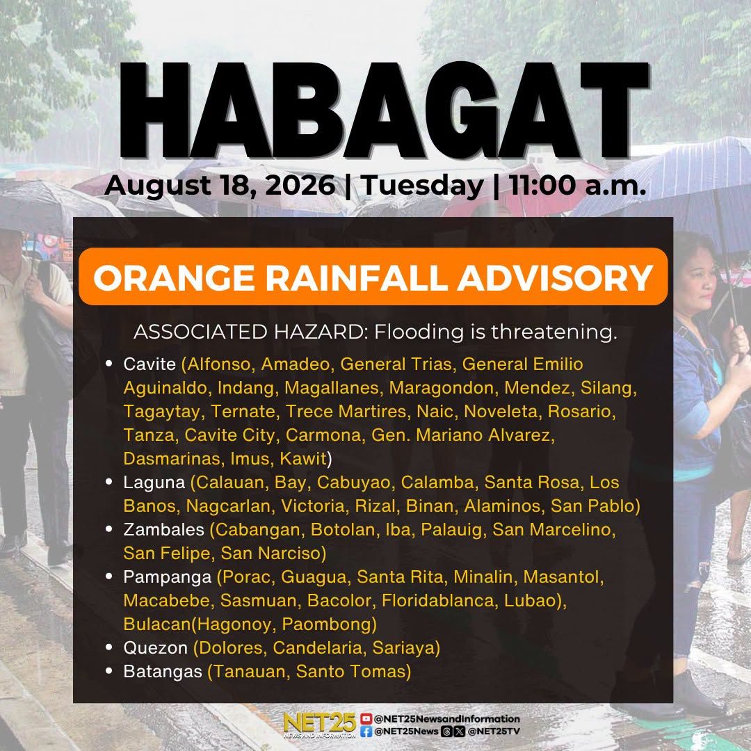 Red, Orange, at Yellow Warnings, nananatiling nakataas sa ilang bahagi ng Luzon alinsunod sa patuloy na ulan dulot ng habagat..jpg