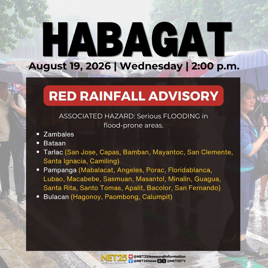 Red rainfall warning, nakataas sa Zambales, Bataan, at ilang bahagi ng Gitnang Luzon.jpg