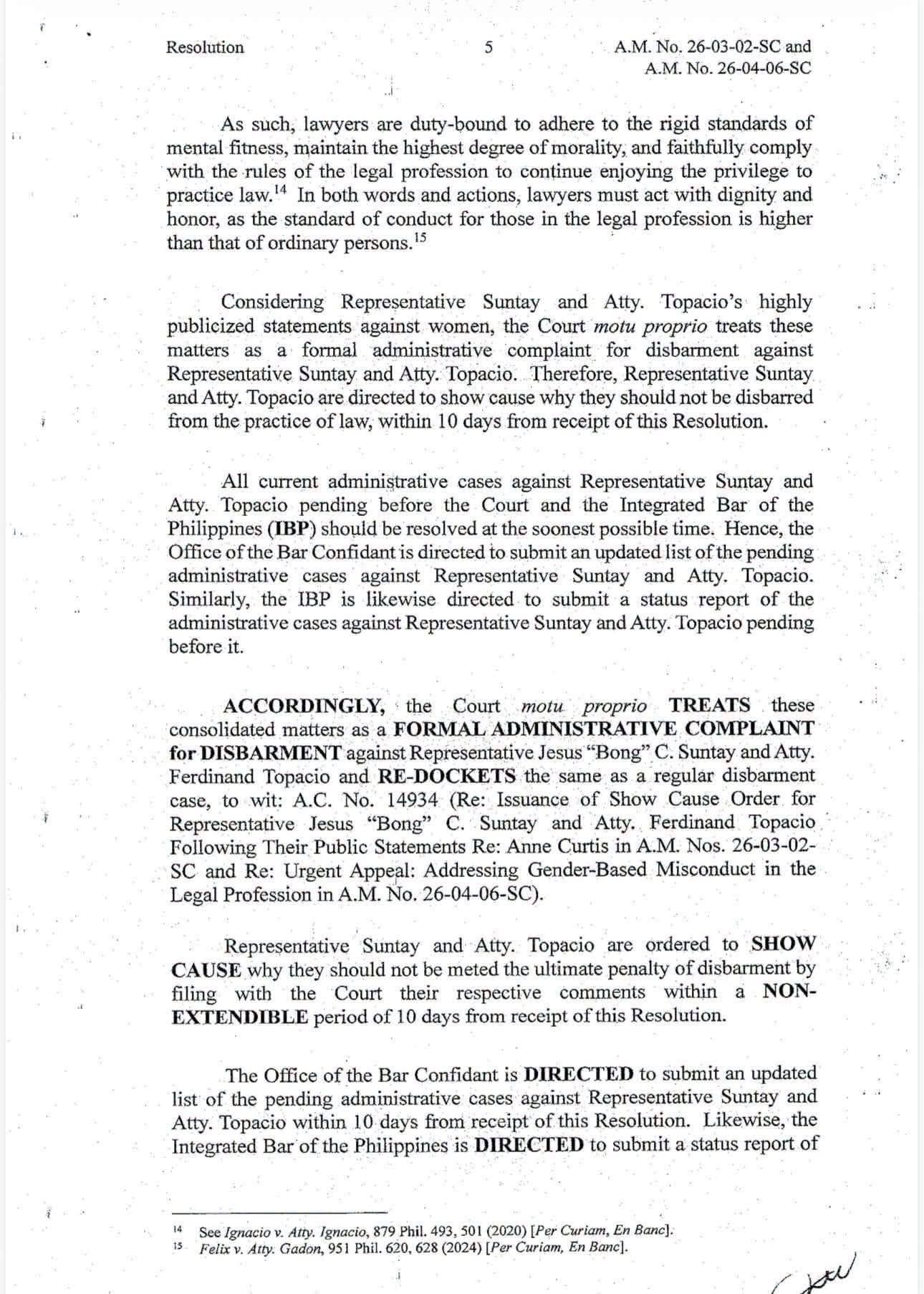 Rep. Bong Suntay at Atty. Ferdinand Topacio, Pinagpapaliwanag ng Supreme Court sa Posibleng Disbarment!!!.jpg
